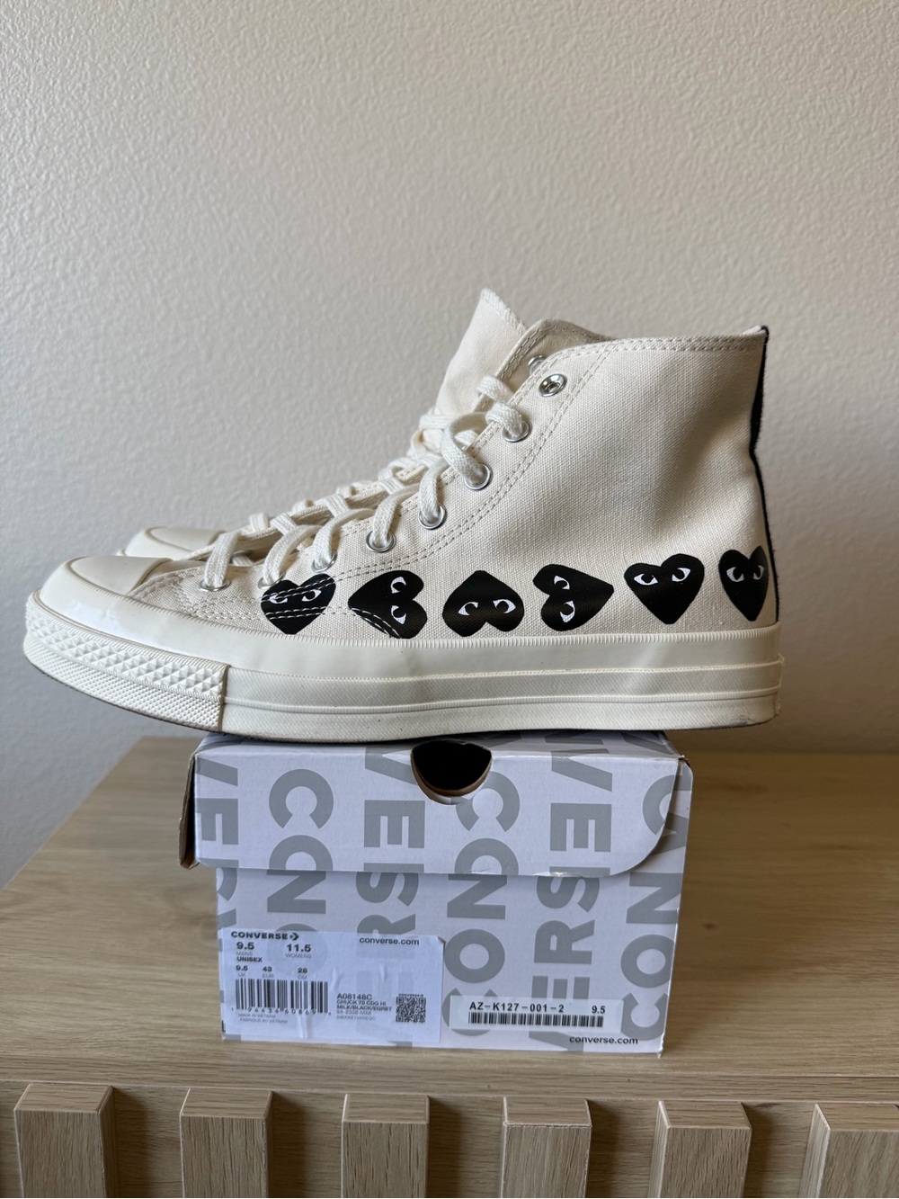 Comme De Garçon Converse White Sneaker